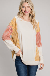 Ivory Colorblock Sweater