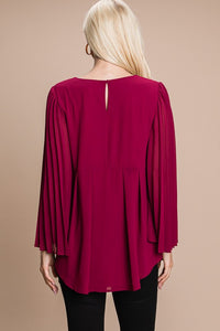 Candice Pleated Sleeve Top