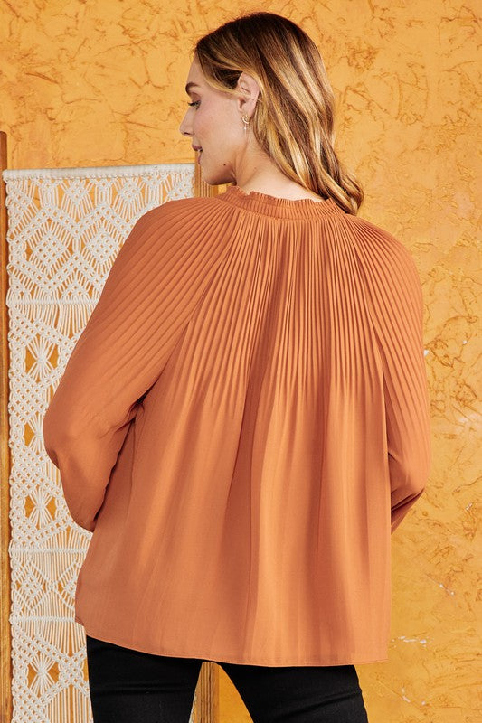 The Pleated Amanda Top (Two Colors)