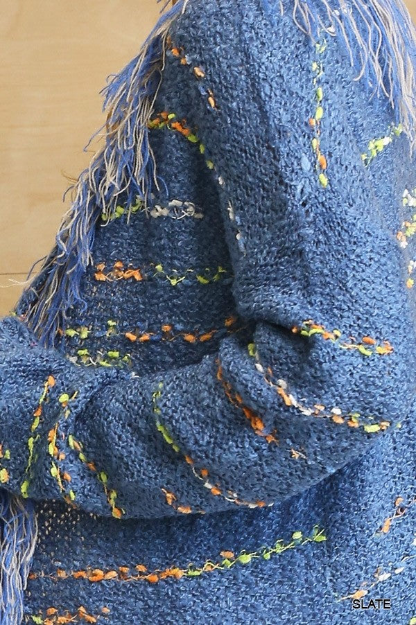 Multi Thread Mixed Sweater Cardigan